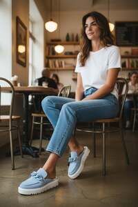 Vintage Havana Hazel 3 Sky Blue Mule Loafer